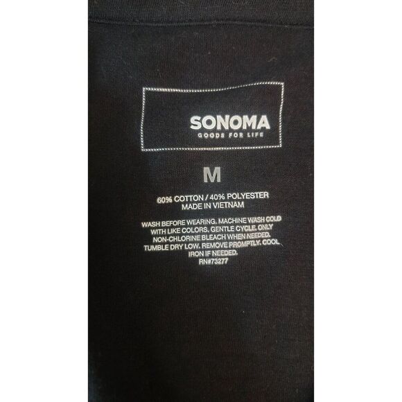 Sonoma Womens Black Sleeveless Top M Notchneck Peplum Ruffle Top Modern Feminine - Picture 5 of 6